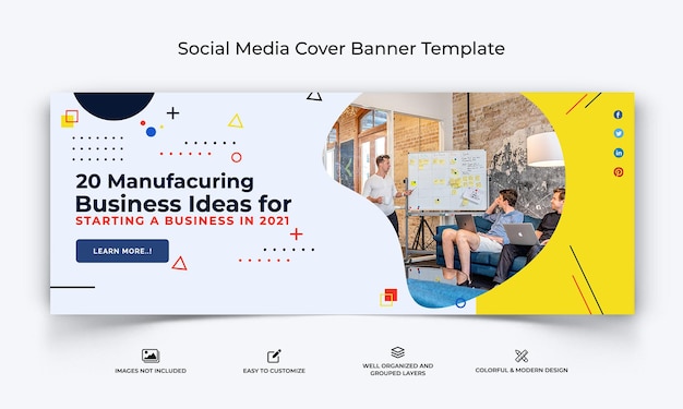 Startup Facebook Cover Banner sjabloon
