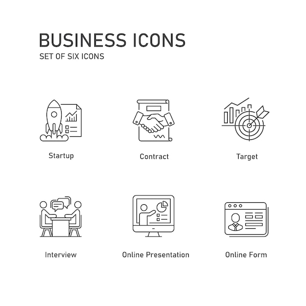 Startup Financiën Vector Icon Set