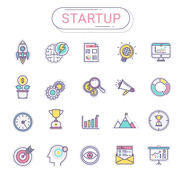 Startup icons set