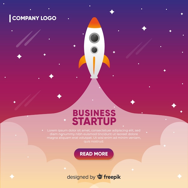 Startup landing page