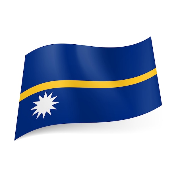 나우루의 국기.