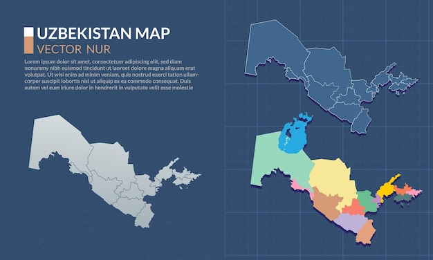 State map of Uzbekistan