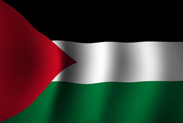 State of Palestine Flag Background Waving 3D National Banner Wallpaper