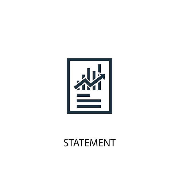 statement icon. Simple element illustration. statement concept symbol design from analytics, research collection. Can be used for web and mobile.