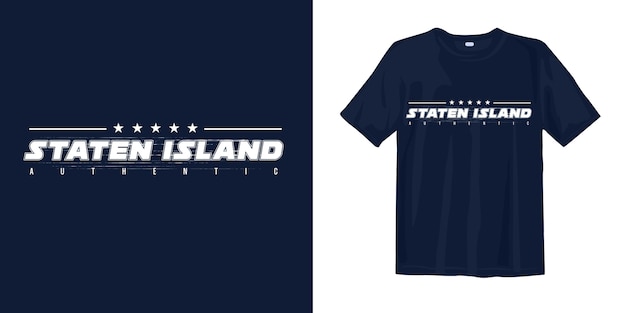 スタテン島の本格的なスタイリッシュなTシャツのデザイン