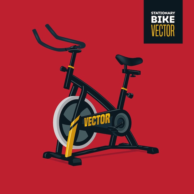 Vector stationary bike gym
