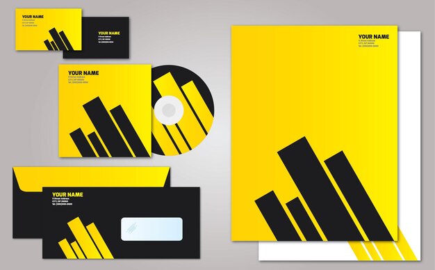 Vector stationary black and yellow stripes