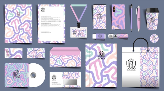 Vector stationery design set in vector format