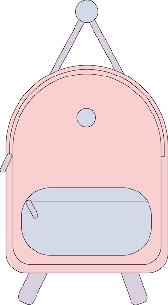 Vector stationery kit bag roze