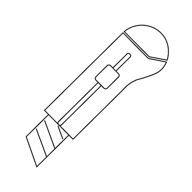 Stationery Knife Icon Knife Stationery Icon Vector