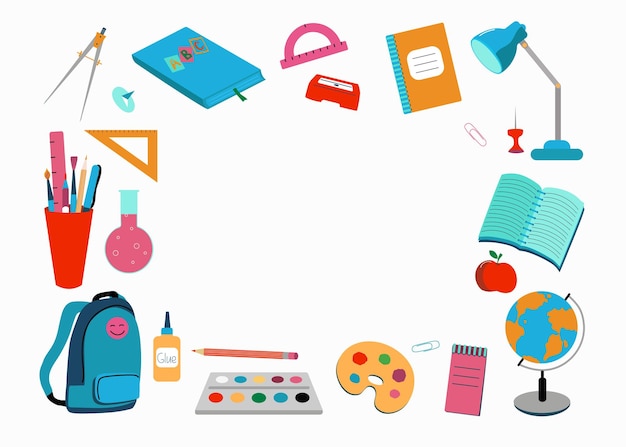 Vector stationery school