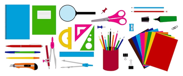 学校のオフィス用品の書類セット
