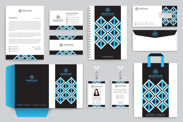 Stationery template premium vector