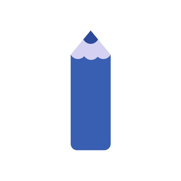 Stationery vector blue pencil isolated