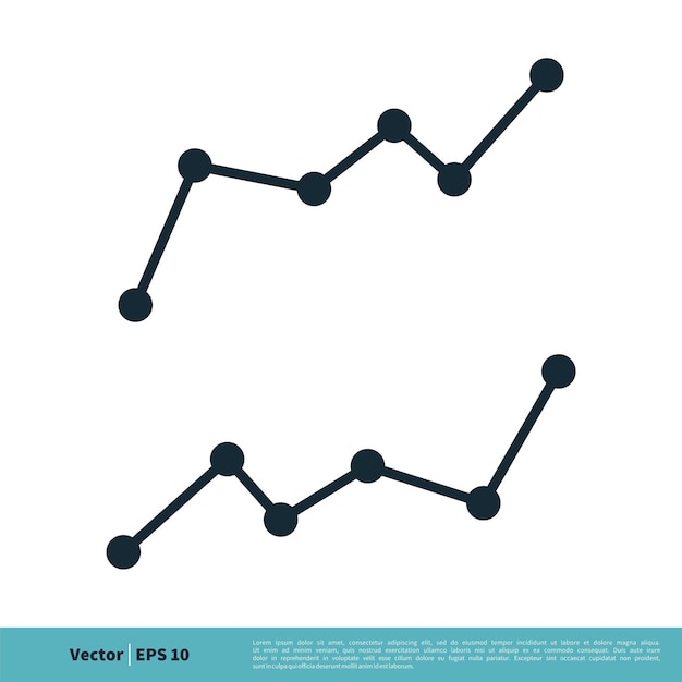 Статистический график Финансы Значок векторного логотипа Шаблон иллюстрации Дизайн Вектор EPS 10