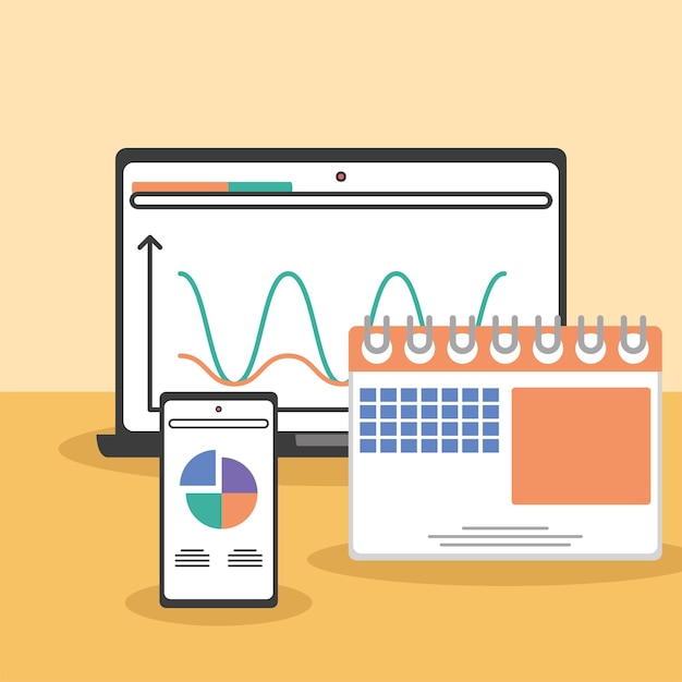 Infografica statistica e calendario