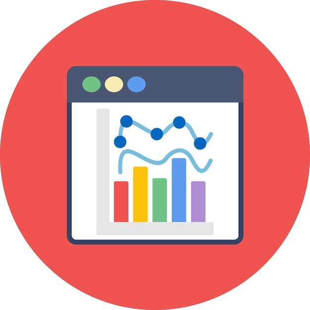 Statistical Graph Flat Illustration