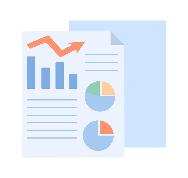 Statistical report list Vector illustration