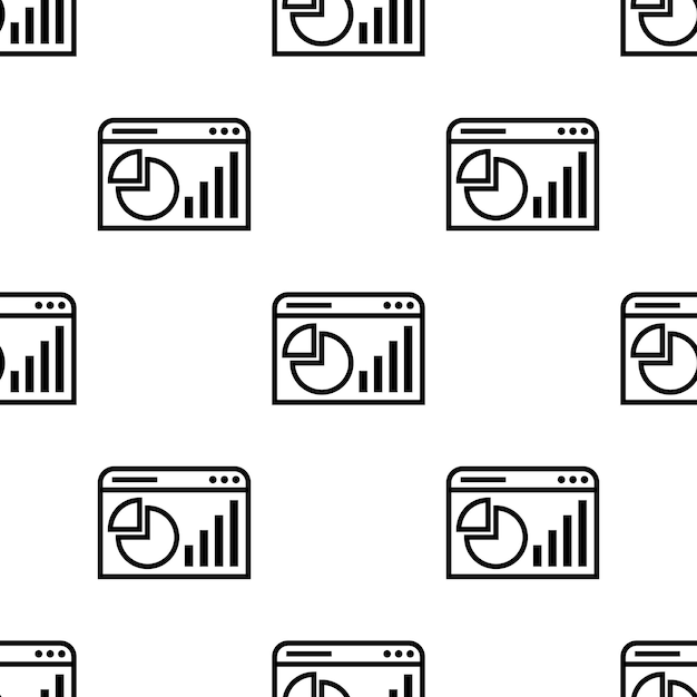 Statisticks seamless pattern vector illustration