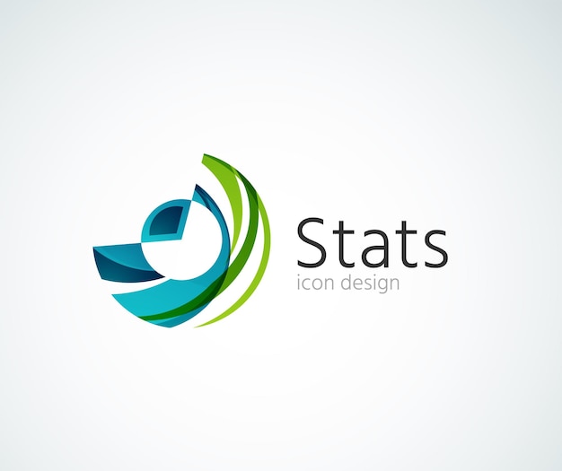 Statistics company logo design Vector illustration