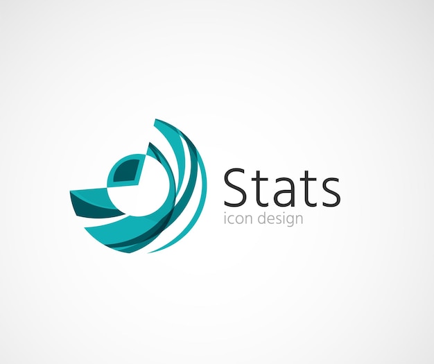 Statistics company logo design Vector illustration