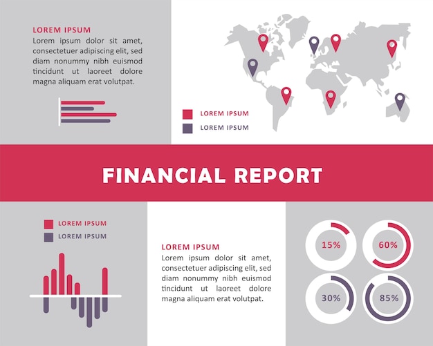 Vector statistics infographic people template