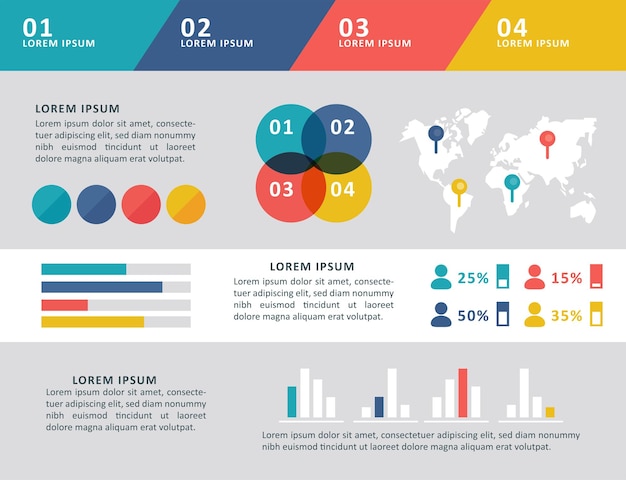 Statistics population infographic template