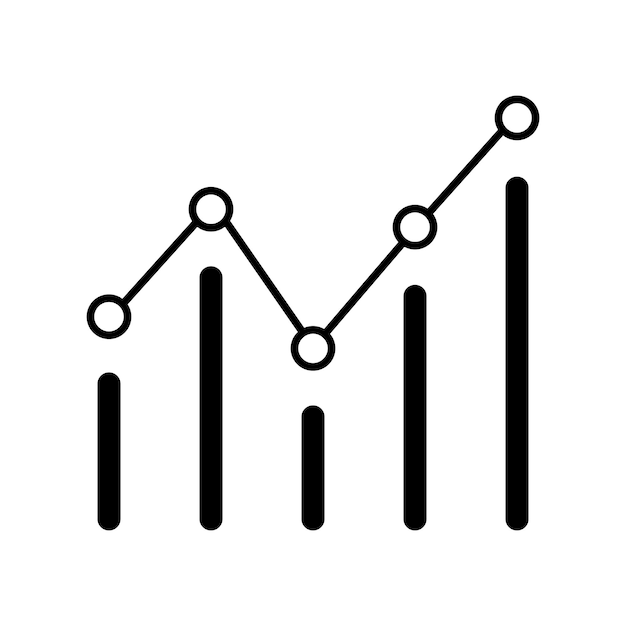 Vector statistics vector icon