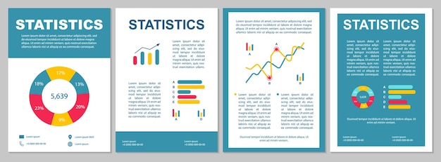 Vector statistieken brochure sjabloonlay-out
