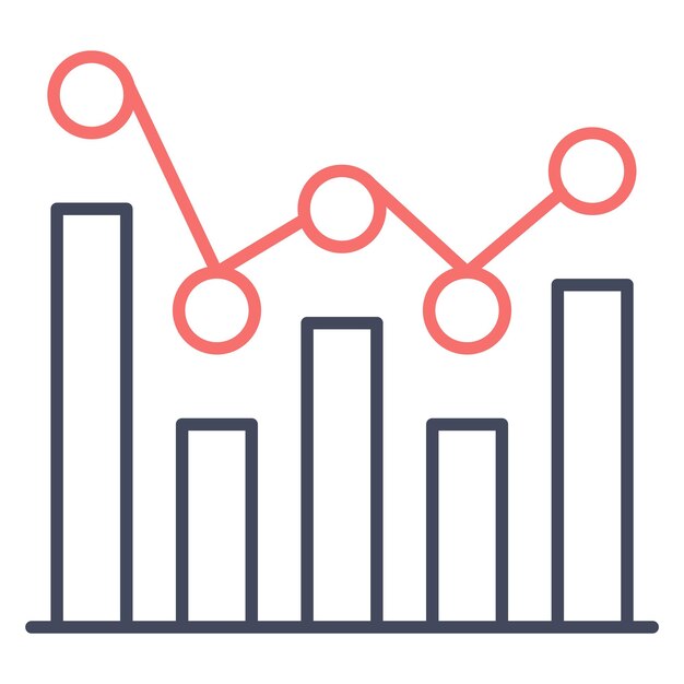 Statistische analyse Vector illustratie stijl