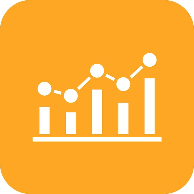 Statistische grafiek vector illustratie stijl