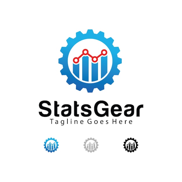Modello di progettazione del logo stats gear