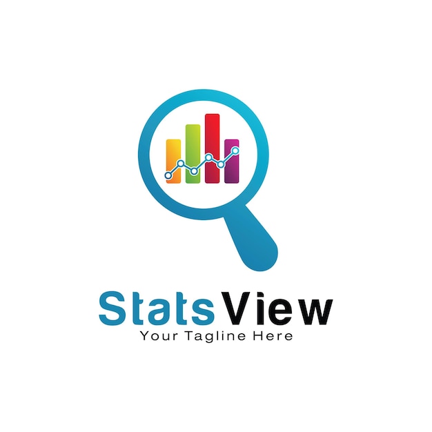 Vettore statistiche visualizza il modello di progettazione del logo