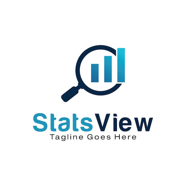 Stats view logo design template