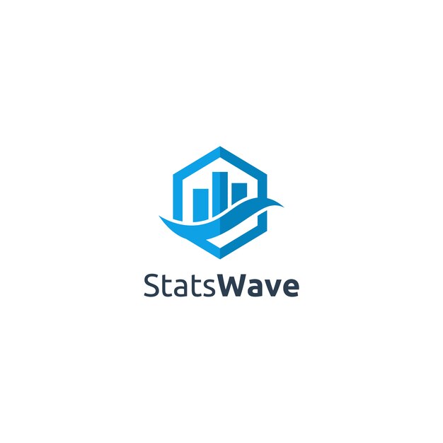 Вектор Статистика wave logo