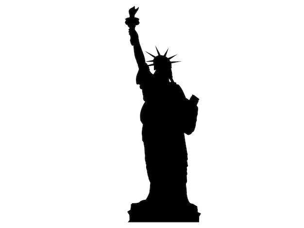 Vector statue of liberty silhouette