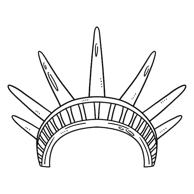 Statue of Liberty Torch Isolated Coloring Page