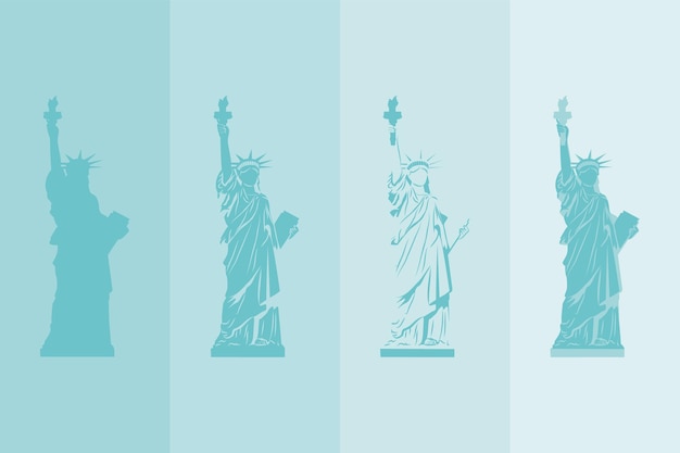 Statue of liberty vector american culture