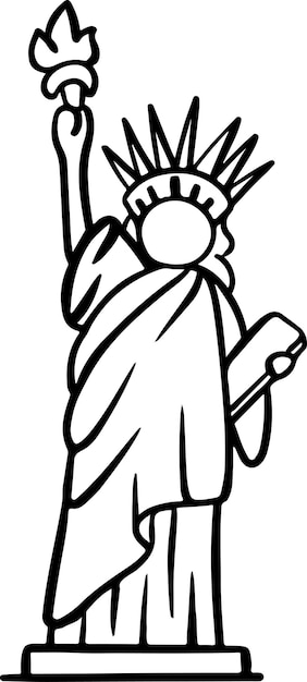 Vector statue of liberty