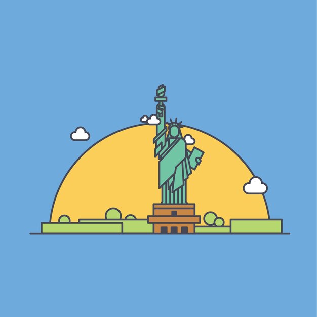 Vector statue of liberty