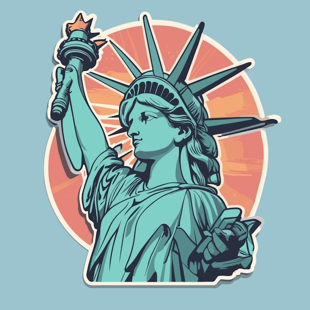 Statue of Liberty cartoon vector