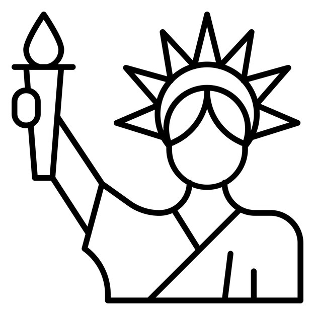 Statue of Liberty Vector Illustratie Stijl