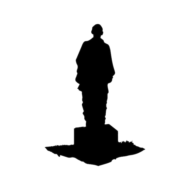 The statue of Sardar Vallabh Bhai Patel in vector form