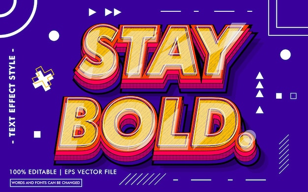 Stay bold text effects style