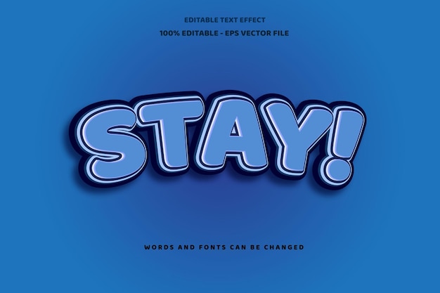 Stay Editable Text Effect Emboss Cartoon Style
