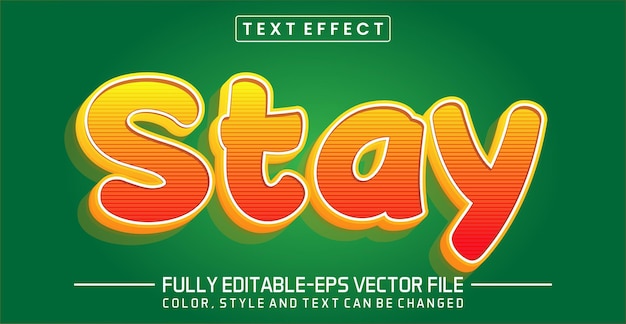 Stay editable text style effect