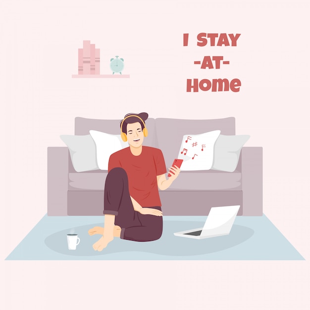 Stay home campaign, ways to help stop the spread of the coronavirus.