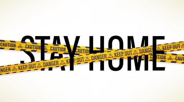 Stay home concept. 3d   illustraction with text