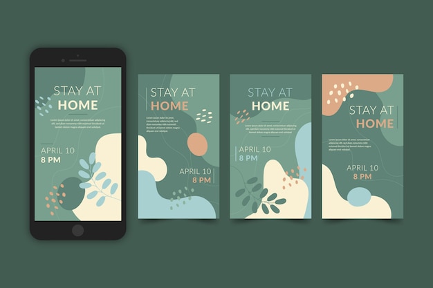 Stay at home event instagram story collection template