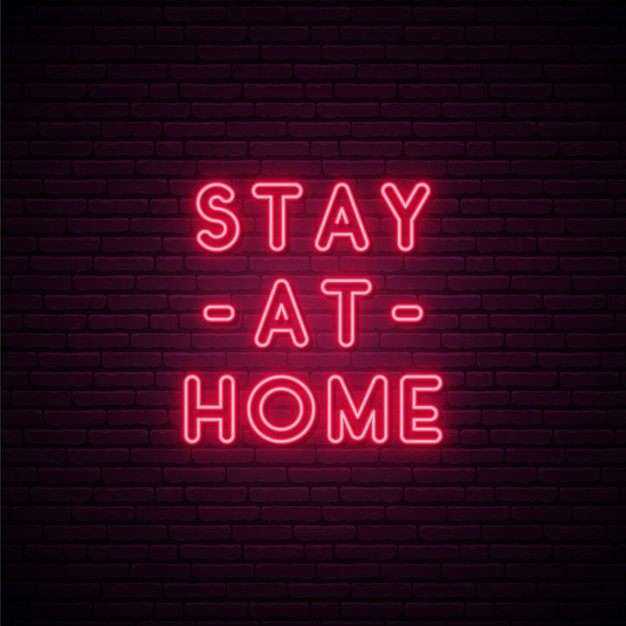 Stay at Home - quote for protection from coronavirus.